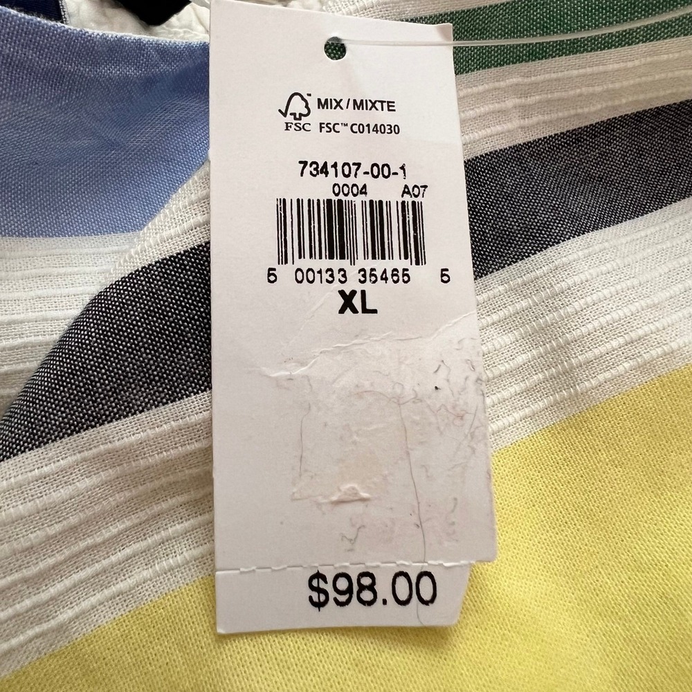 Gap Womens XL Rainbow Stripe Maxi Dress Smocked Back Pockets Summer NWT - Picture 15 of 16